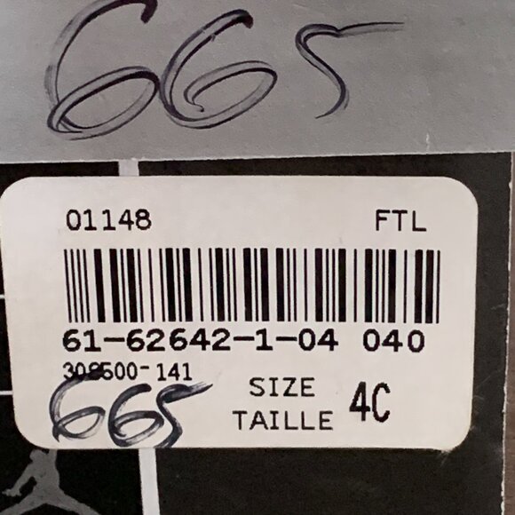 Vintage Boys Jordan 4 Retro Toddler Size 4C in Military Blue N Grey - Picture 13 of 15